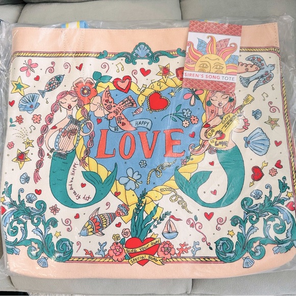 NWT Brighton Mermaid Siren Song Canvas Tote New in Package - Picture 6 of 6